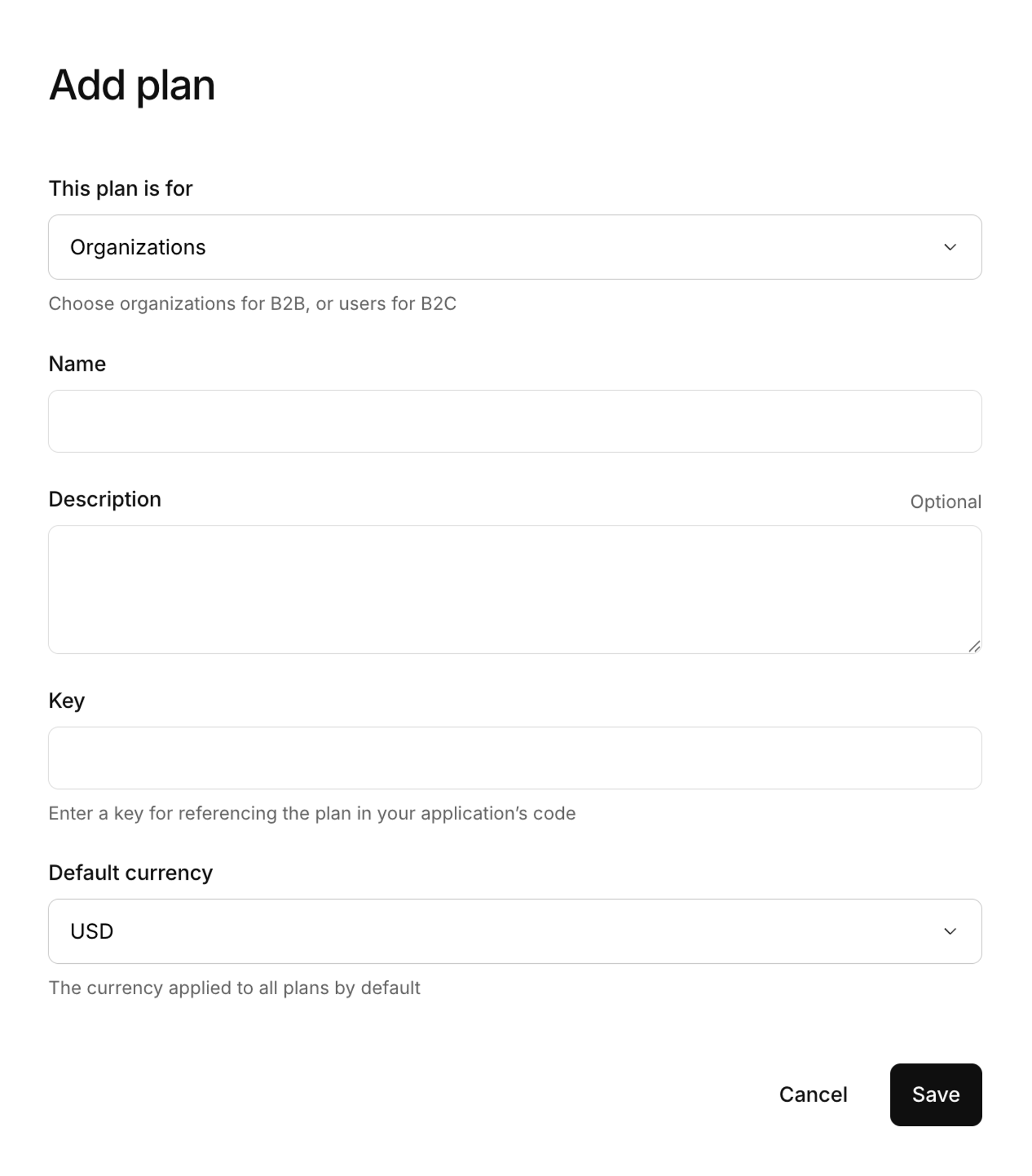 Add plans window