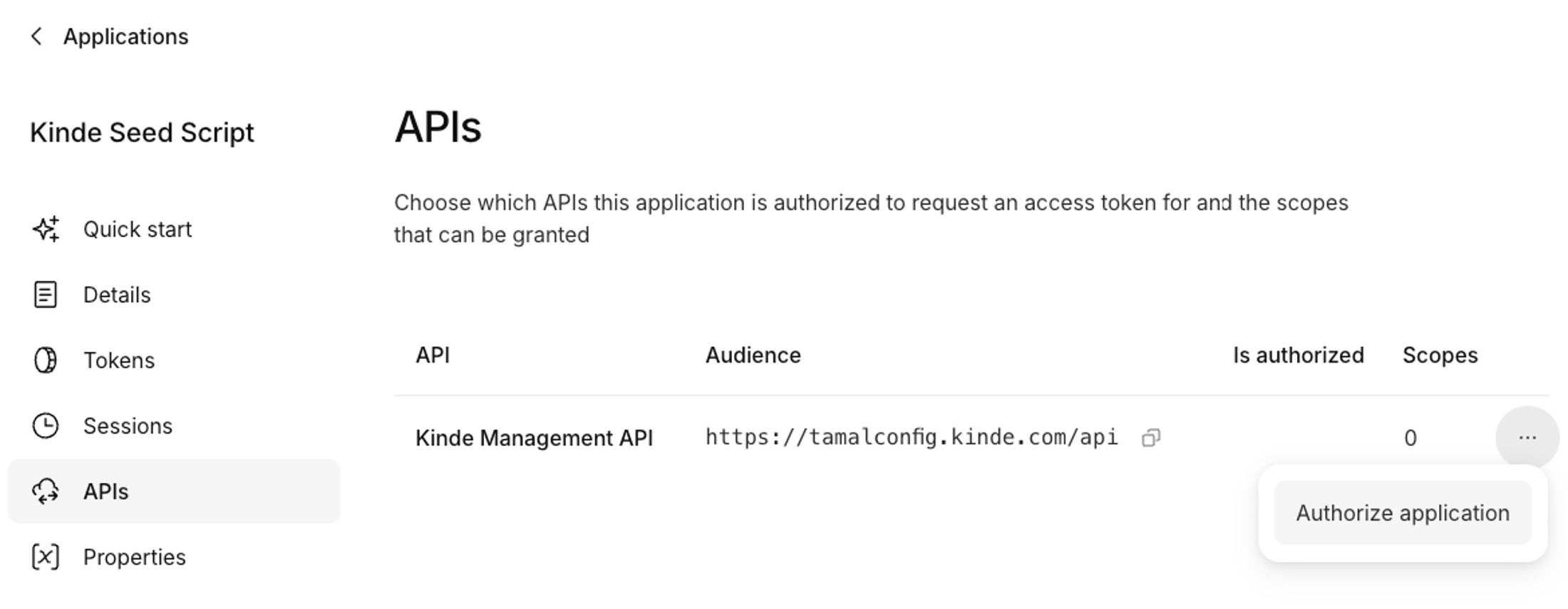 authorize api