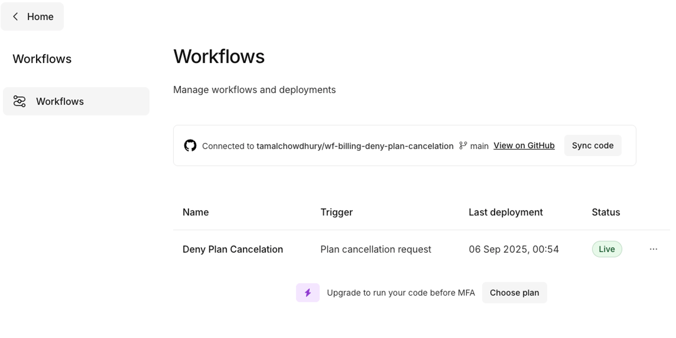 deny plan cancellation workflows