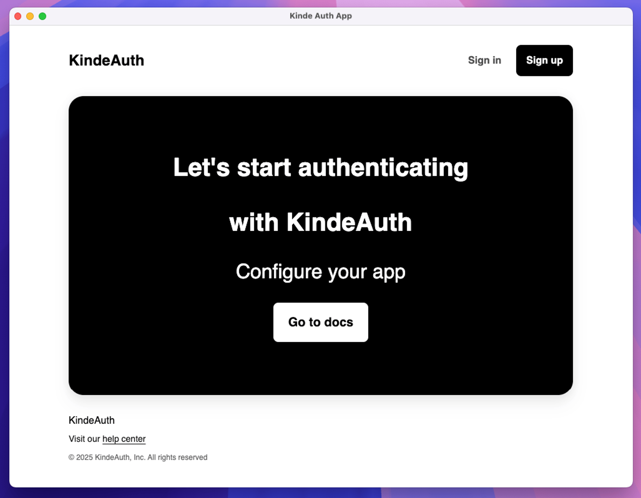 Electron app with kinde auth