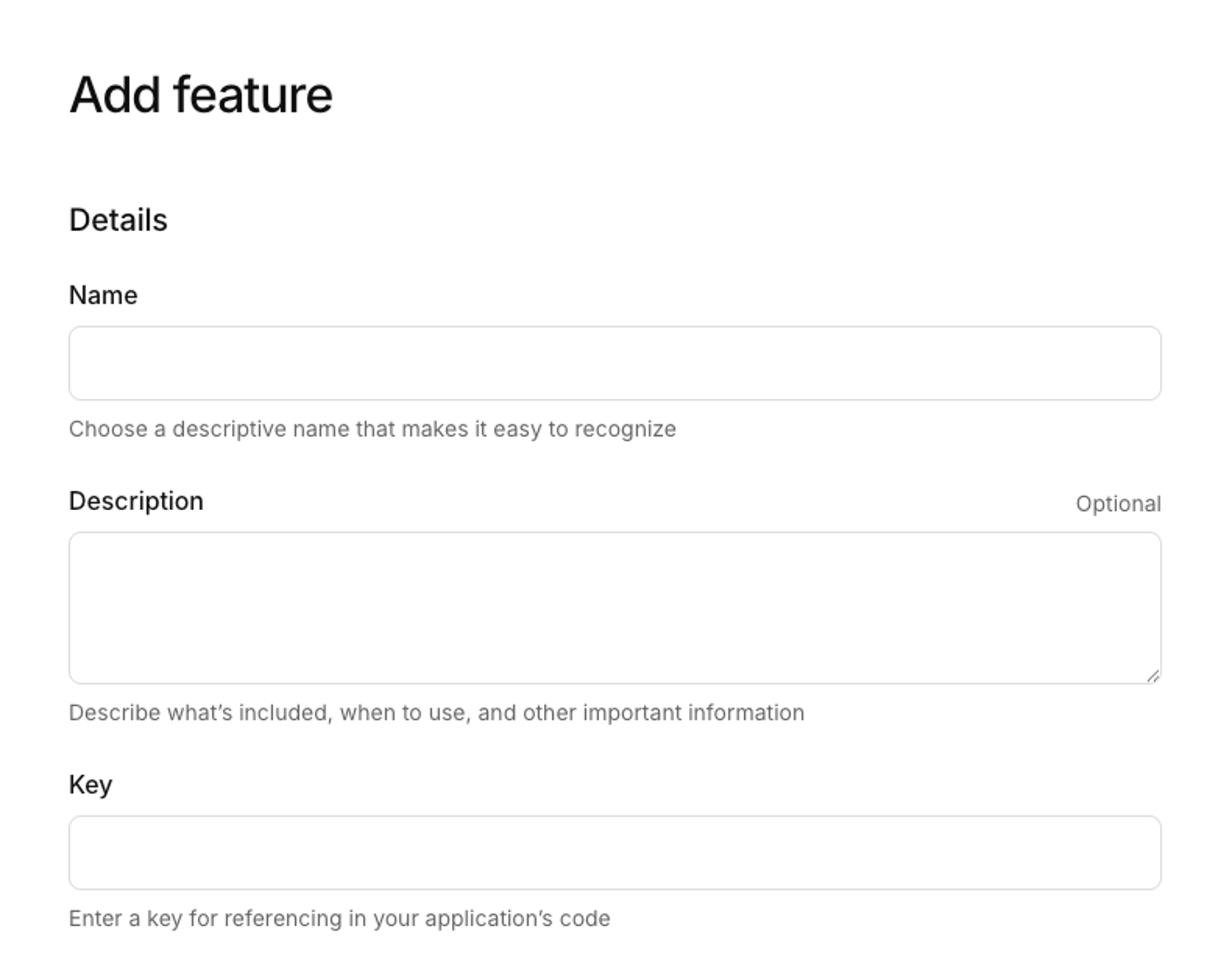 Add feature window