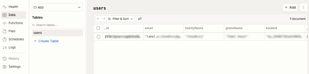 convex users database