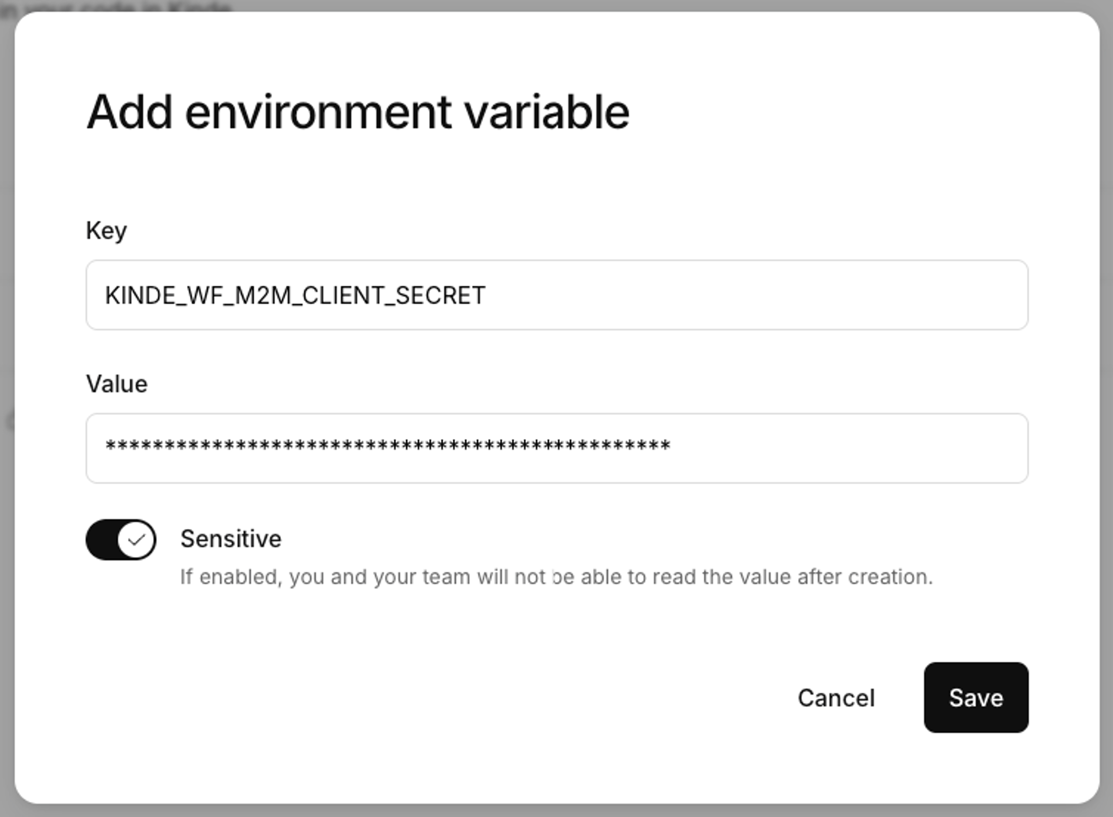 add environment variables