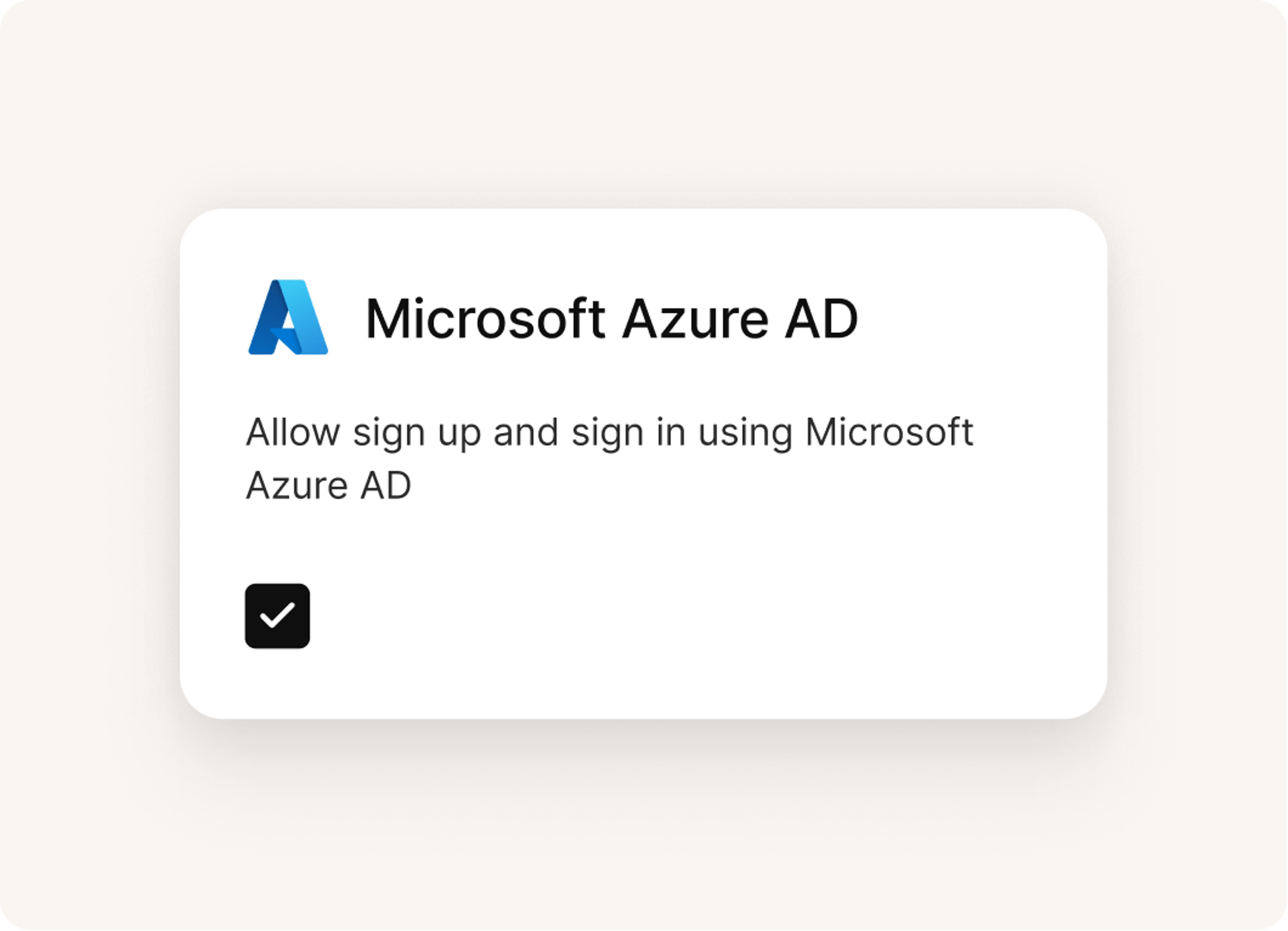 User interfacing showing Microsoft Azure AD being activated