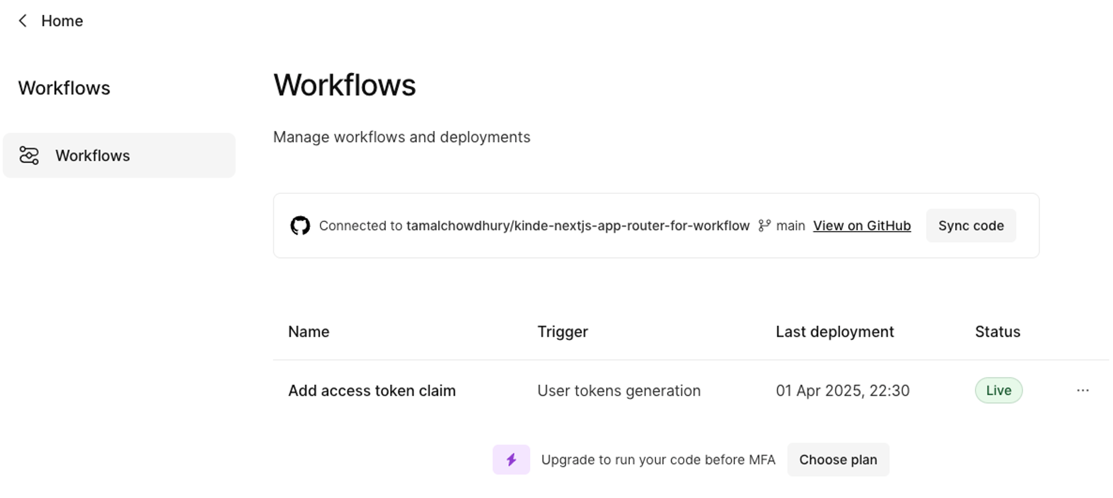 Change repo
