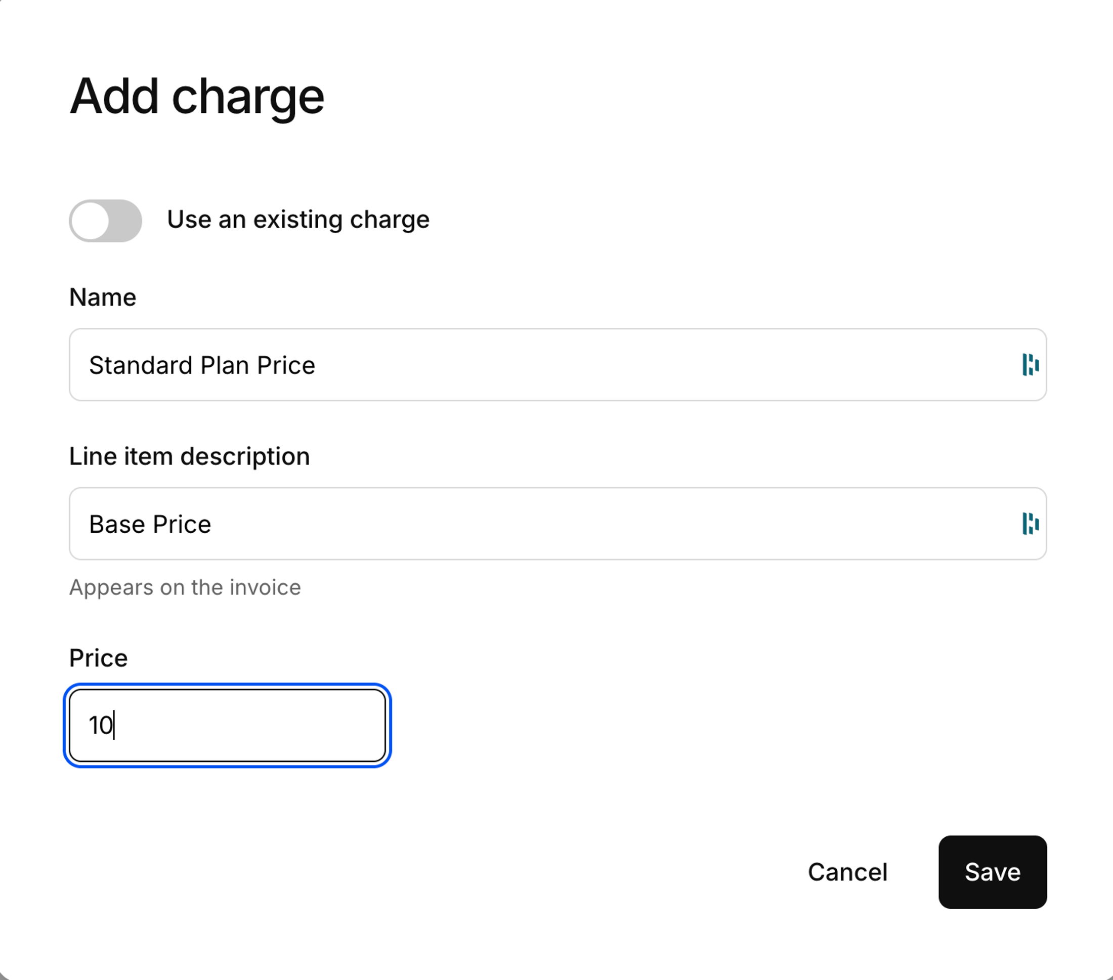 Base subscription fee