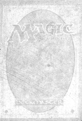 Hairline scratches detected on a trading card