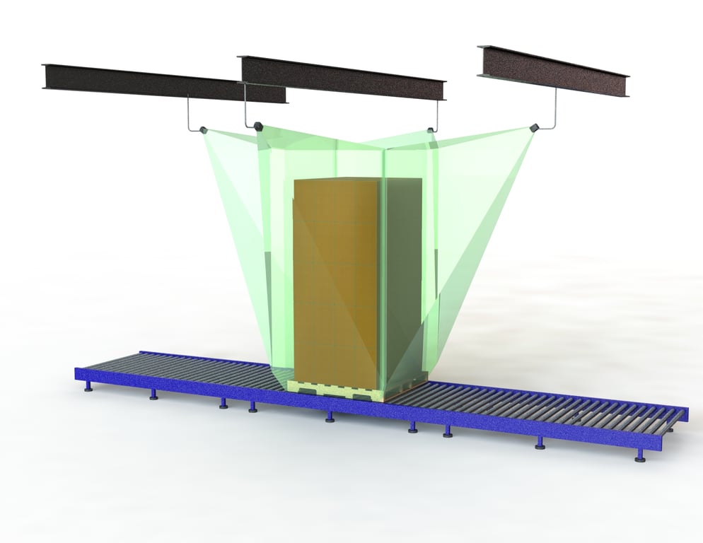 3D pallet inspection system in a warehouse line