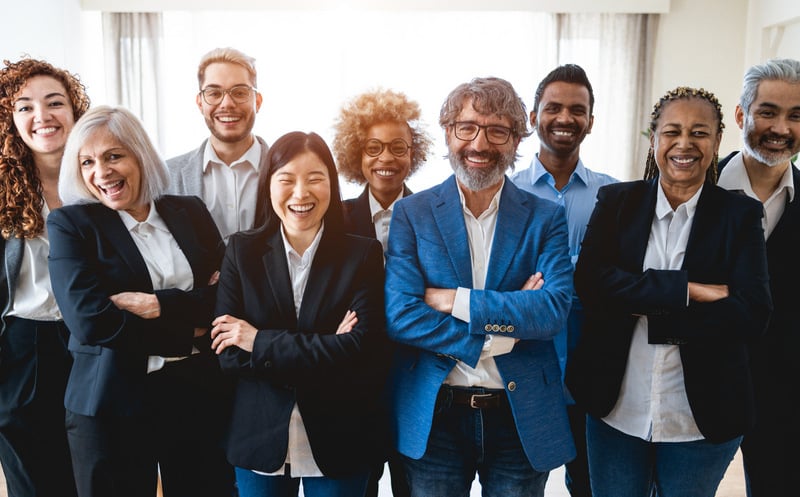 A team photo acheiving about agility in a meeting.