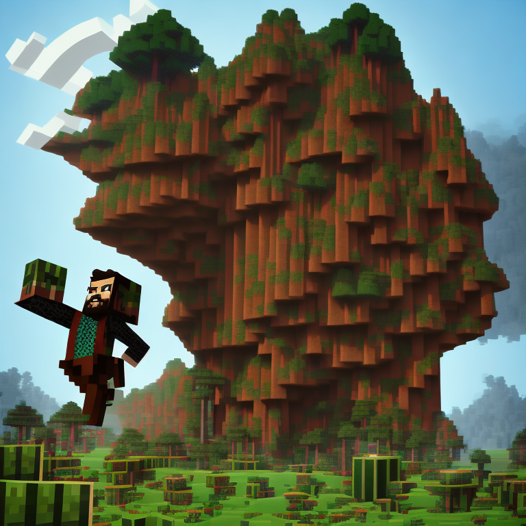 nick offerman or jared leto with minecraft skin --mtr