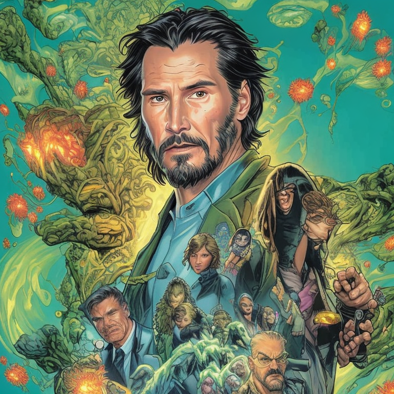 keanu reeves swamp thing surfs on an orchid --stof