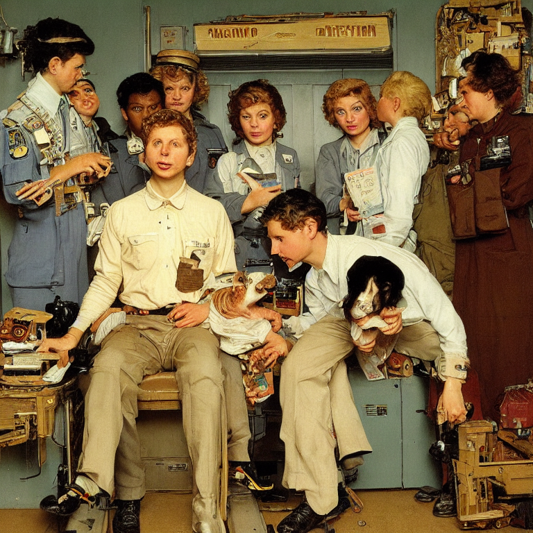 michael cera  respects my  net art |  good content |  i too have lost control of my life | we're cyberpunks | in the style of norman rockwell  --lackliner