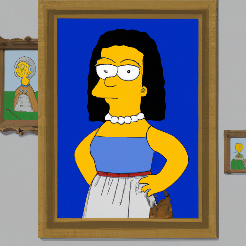 Mona Lisa as a Simpsons character