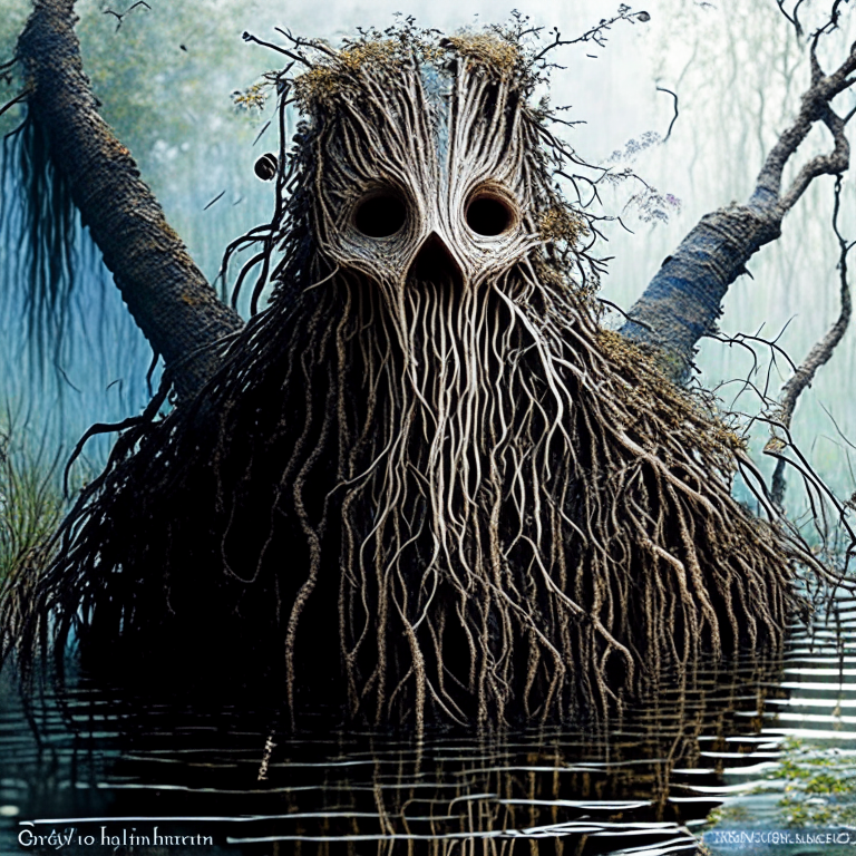 theoretical study of swamp thing  | no text | no labels | no legends     