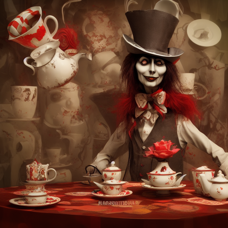 american mcgee's alice mad hatter's tea party, german expressionism --sd
