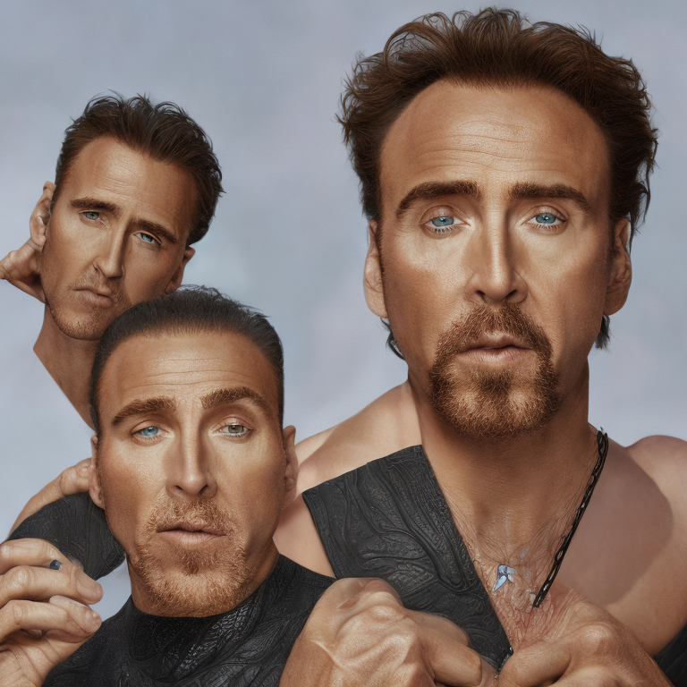 imagine. you are you. you are weak. you are always tired. too tired to go to the gym. you are too popular -- everyone wants you to hang out | nicolas cage or john travolta --facing