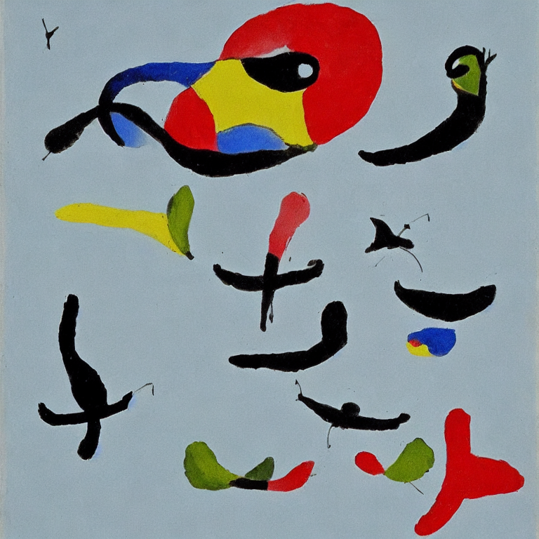 The Beautiful Bird Revealing the Unknown to a Pair of Lovers --miro