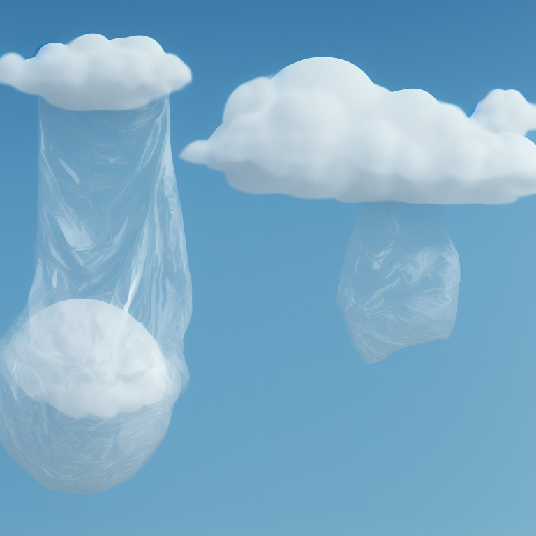 plastic wrapped cloud, seran wrap --sky3d 