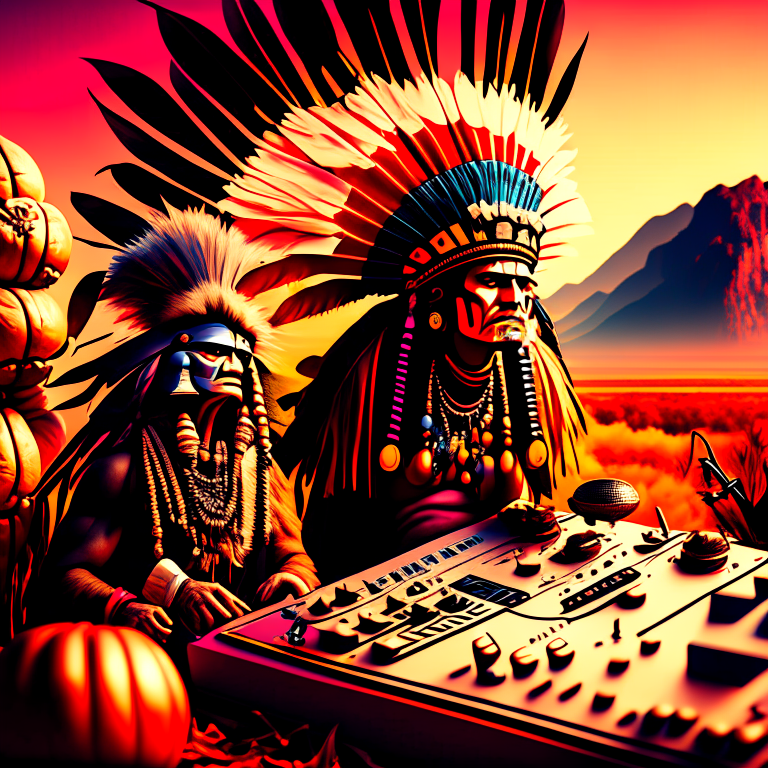 Native Americans get revenge on the pilgrims on Thanksgiving --synth