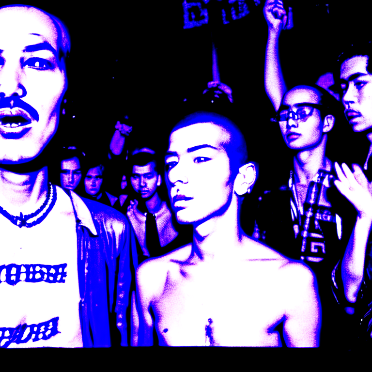 The Buddha at a punk rock show  --myface