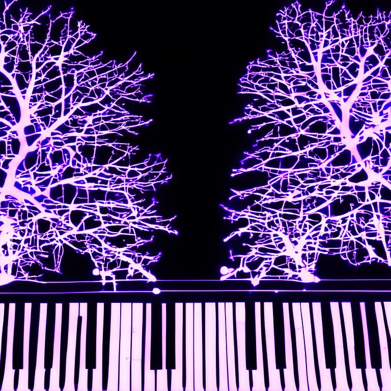 neurons play the piano with their dendrites and axons   | realistic piano | playing on the black keys --visond