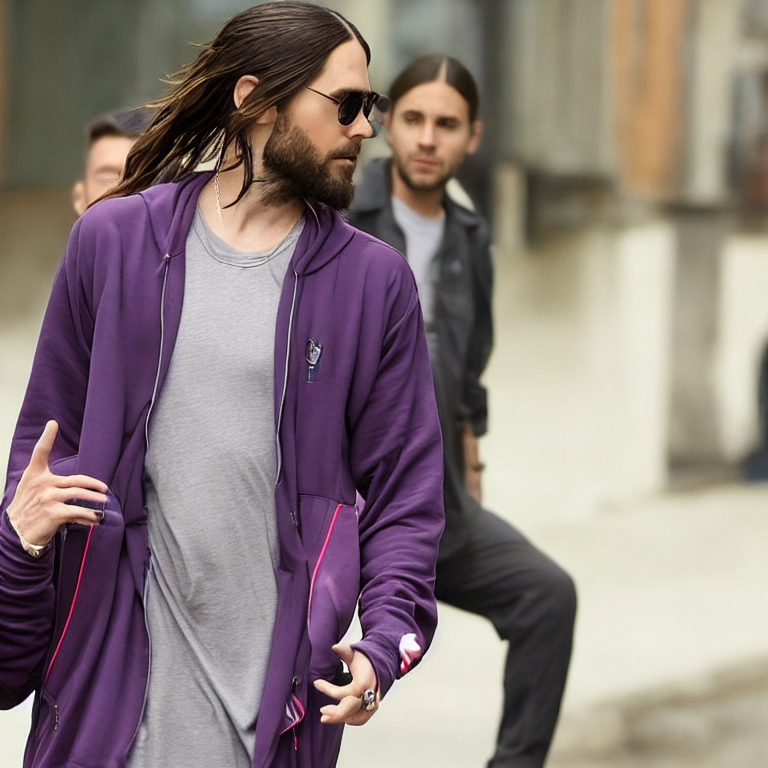jared leto is a triple agent | night-time mystery | vivid biomimetic sweatsuit     --bringo