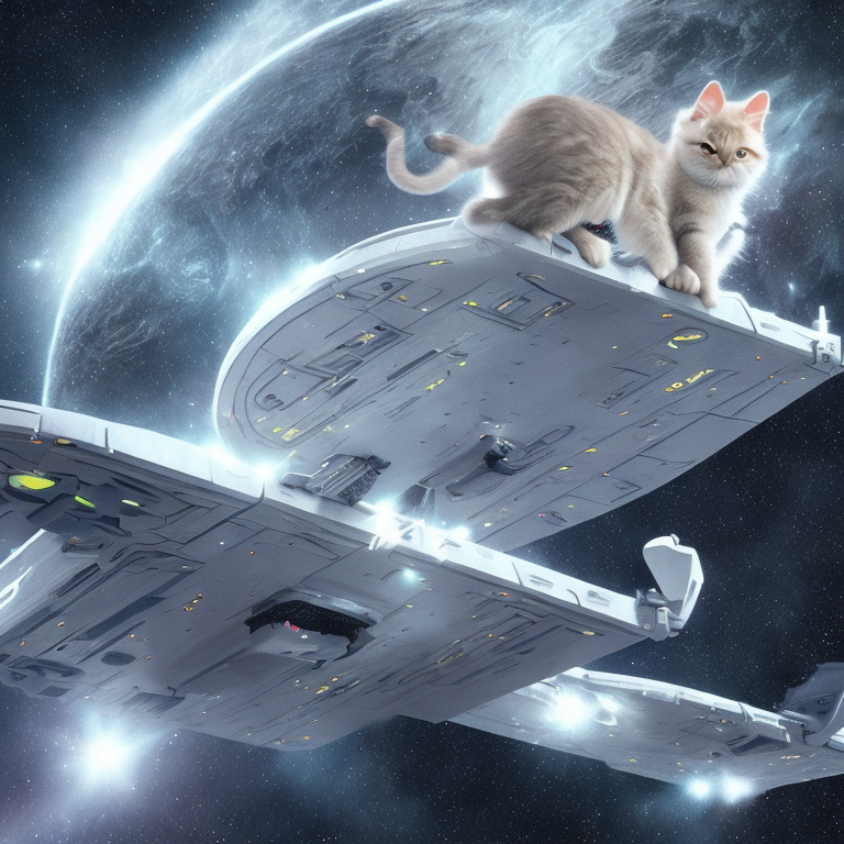 Kitten ms are the crew of the USS Enterprise on Star Trek boldly exploring the final frontier with their adorable meows and playful pounces—unfaced  --glibber