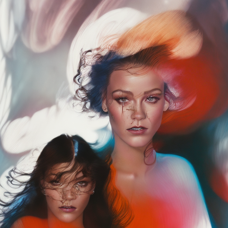 life-affirming  low contrast rihanna or blake lively afterimage forever | in the style of ralph bakshi    