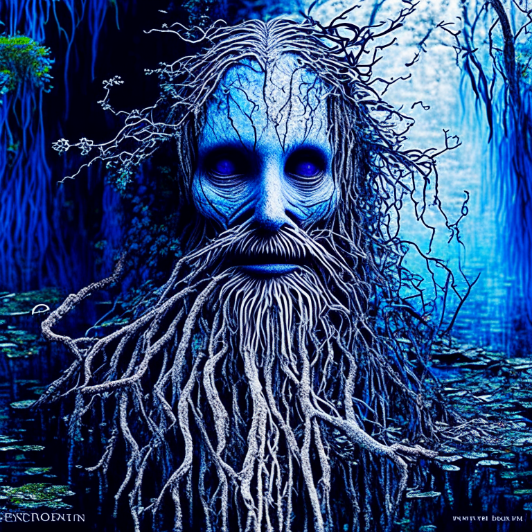 pictorial study of swamp thing | no text | no labels | no legends  | klein blue music
       