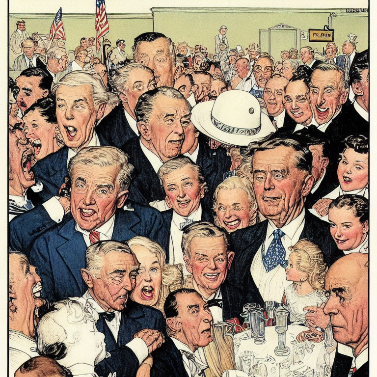 the stakes have never been higher for  event horizons | in the style of norman rockwell    
