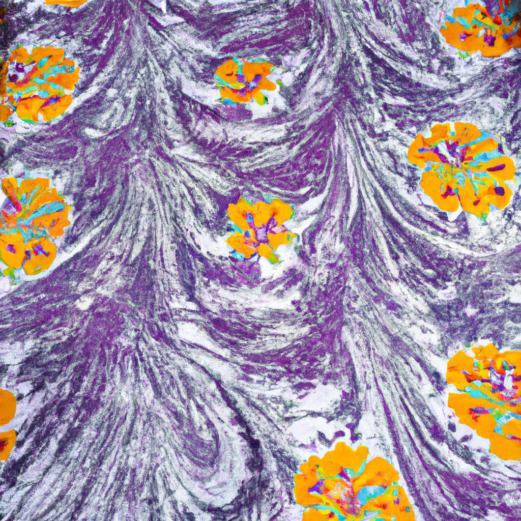 vibrant color on a gray day, saturated flowers, bloom --marbling