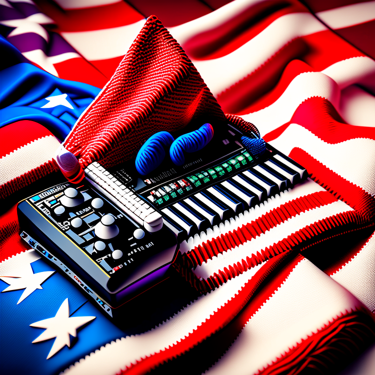 Crocheted American flag --synth