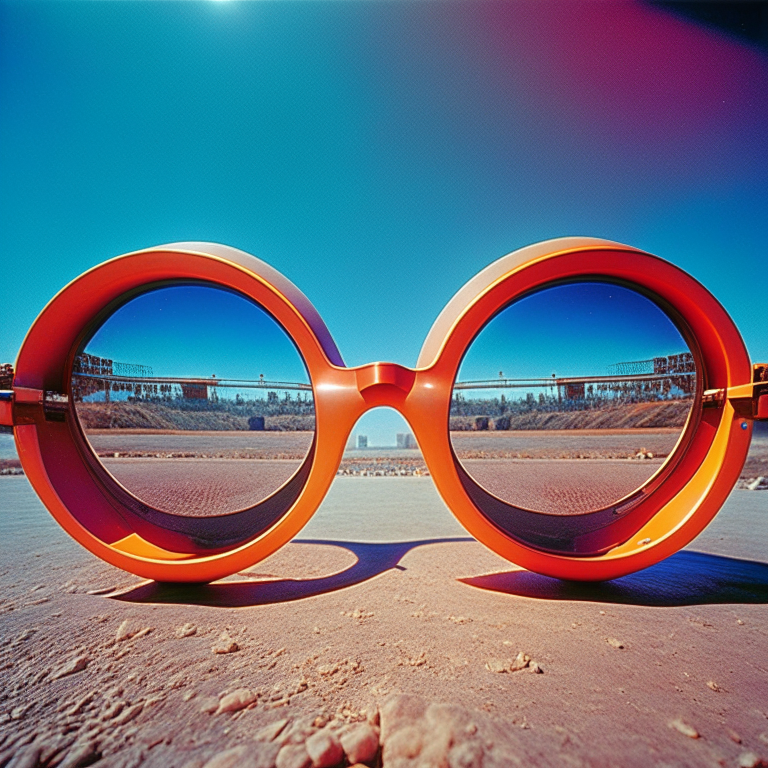 Two giant spectacles