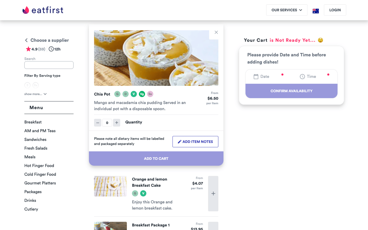 Eatfirst marketplace case study image 1
