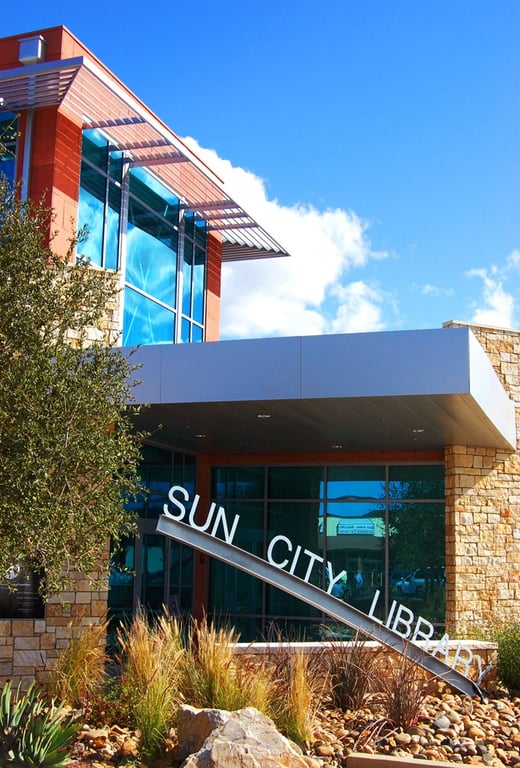 Friends Bookstore inside the Sun City Library, Menifee, CA; Gently used books of all types, bargain prices 25 cents and up.