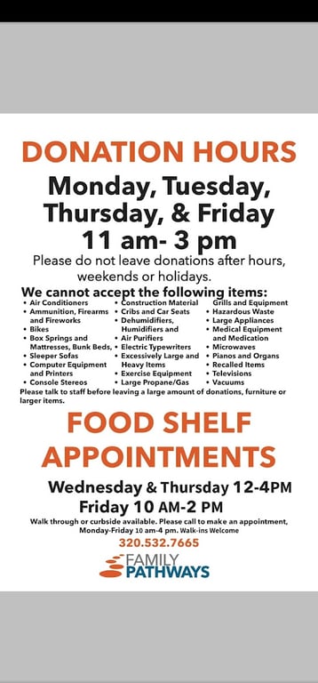Family Pathways Onamia Food Pantry