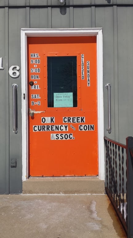 Oak Creek Currency & Coin – Appt. Only