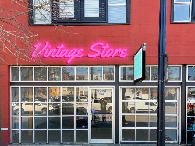 Dated Faded Worn Vintage Store