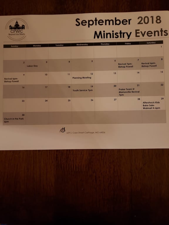 Carthage Family Worship Center C.F.W.C.