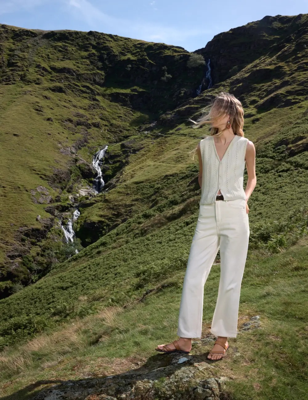 Andrea Tang womenswear photographed in a natural landscape