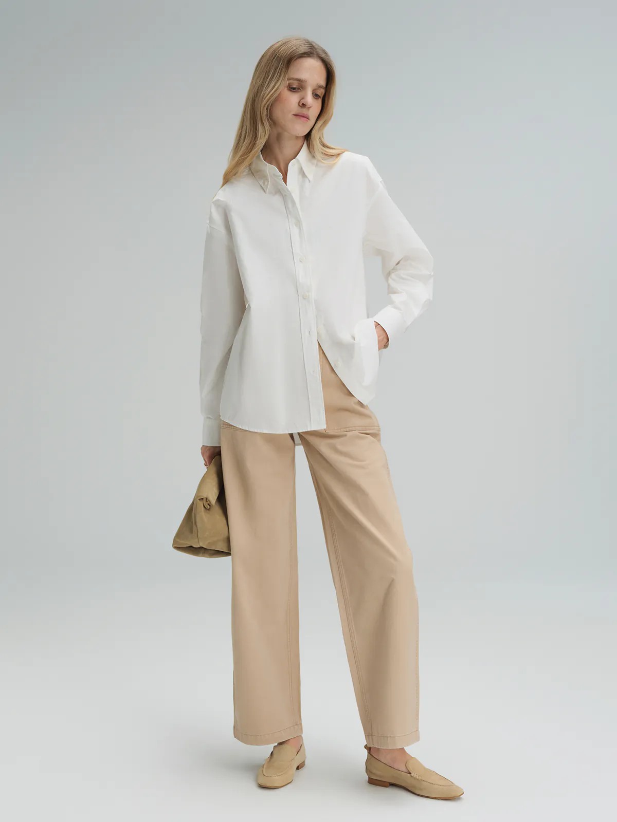 MURRAY｜Cotton Utility Trousers-Model side view-03