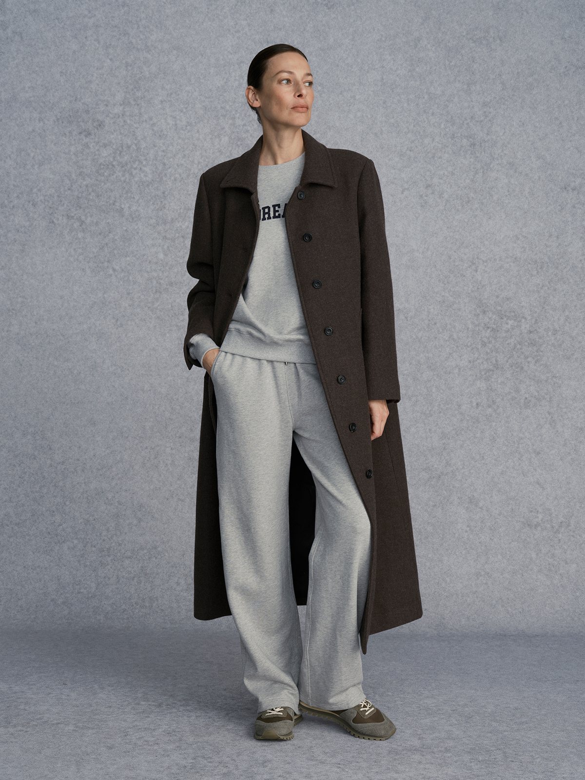 Product View of JOG Straight-Leg Sweatpants in Grey.
