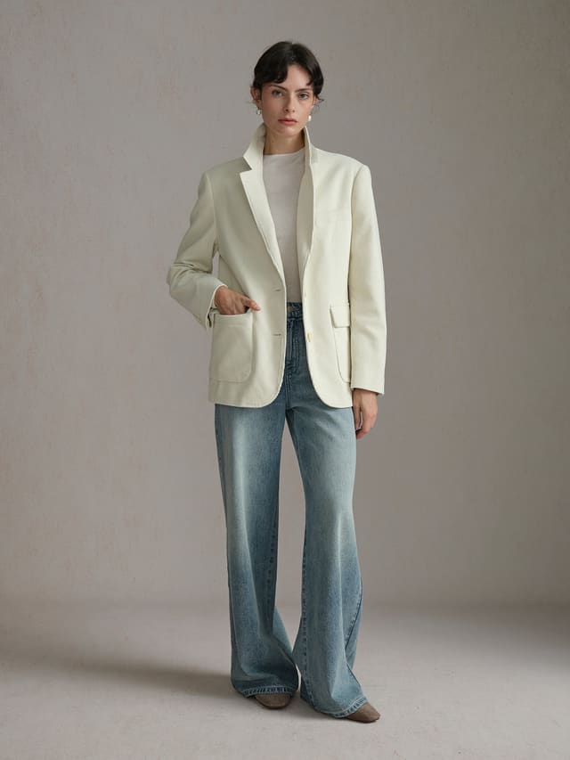 Product View of EASE Mock Neck Seamless Fitted Base Layer in Off-White.