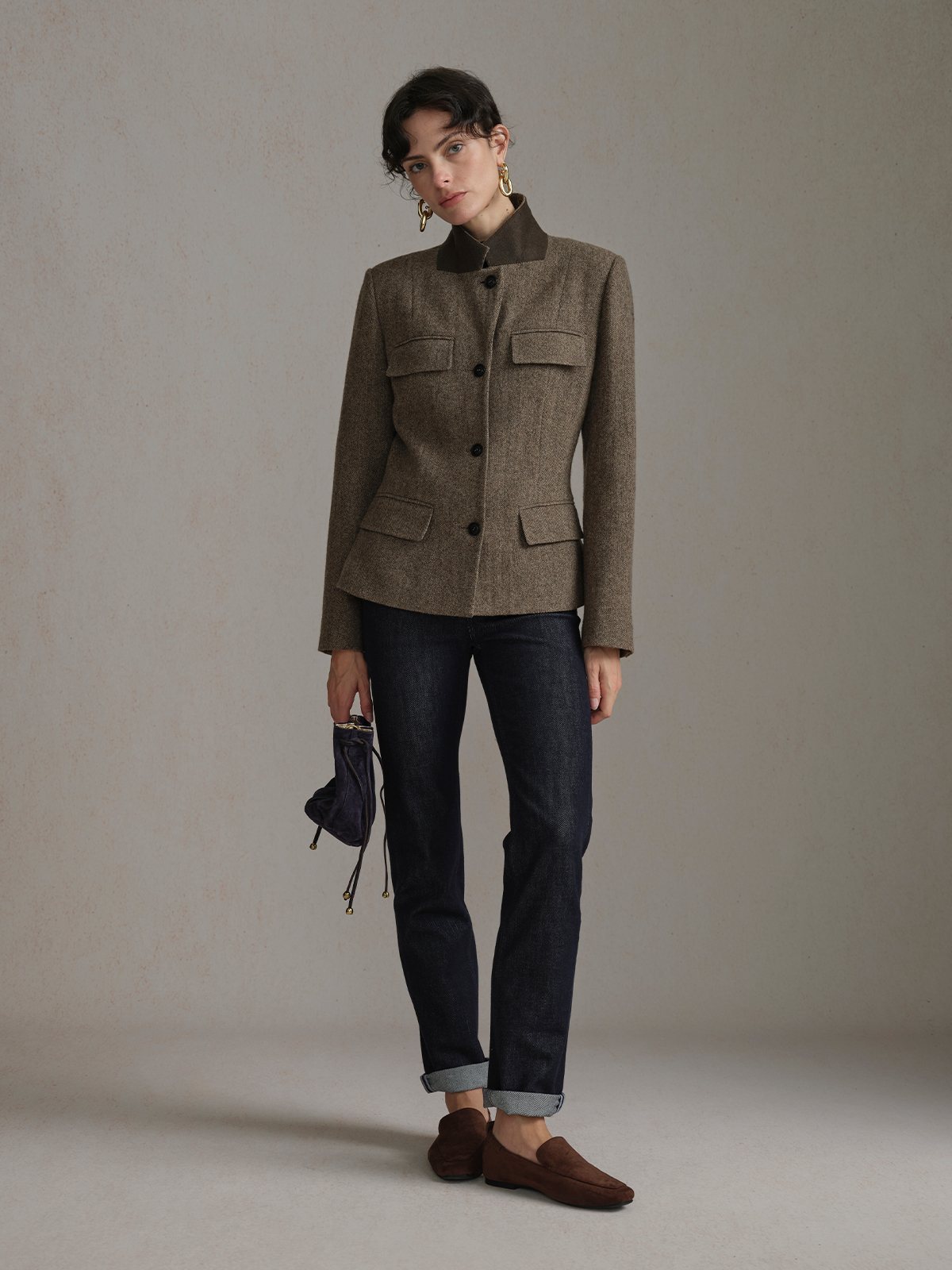 Product View of CARLOS Hunting Blazer in Light Brown.