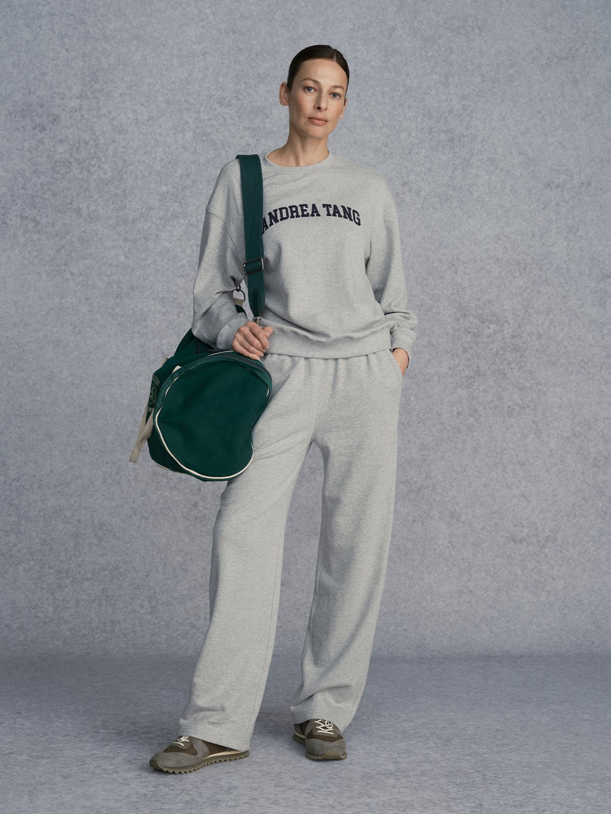 Product View of JOG Straight-Leg Sweatpants in Grey.