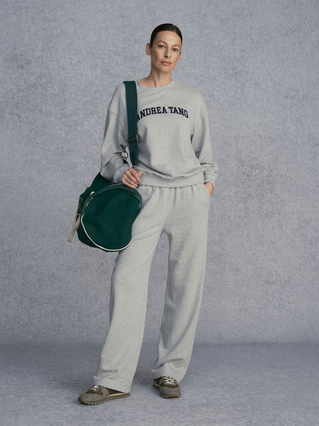 Product View of JOG Straight-Leg Sweatpants in Grey.