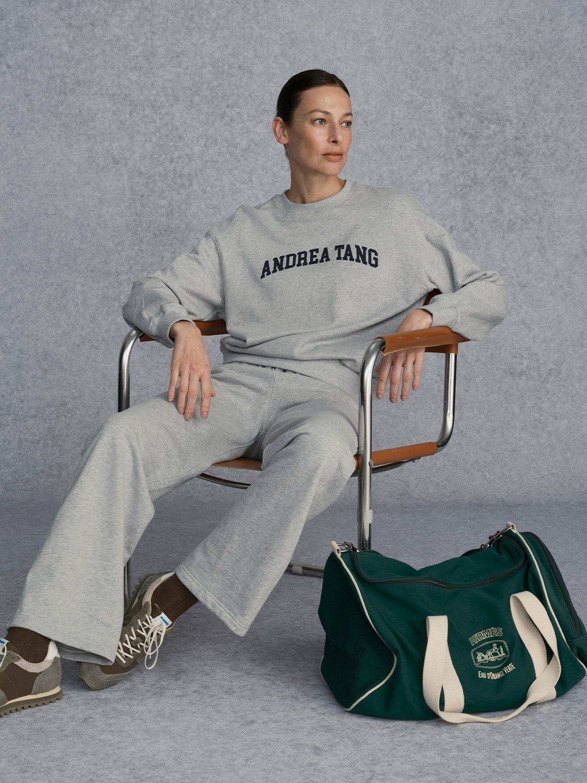 Product View of JOG Straight-Leg Sweatpants in Grey.