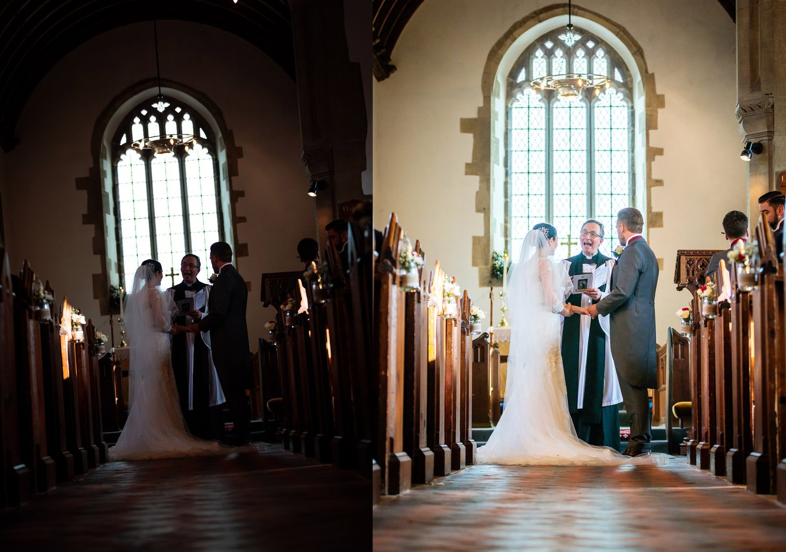 Wedding ceremony at Saint James the Great, Westerleigh