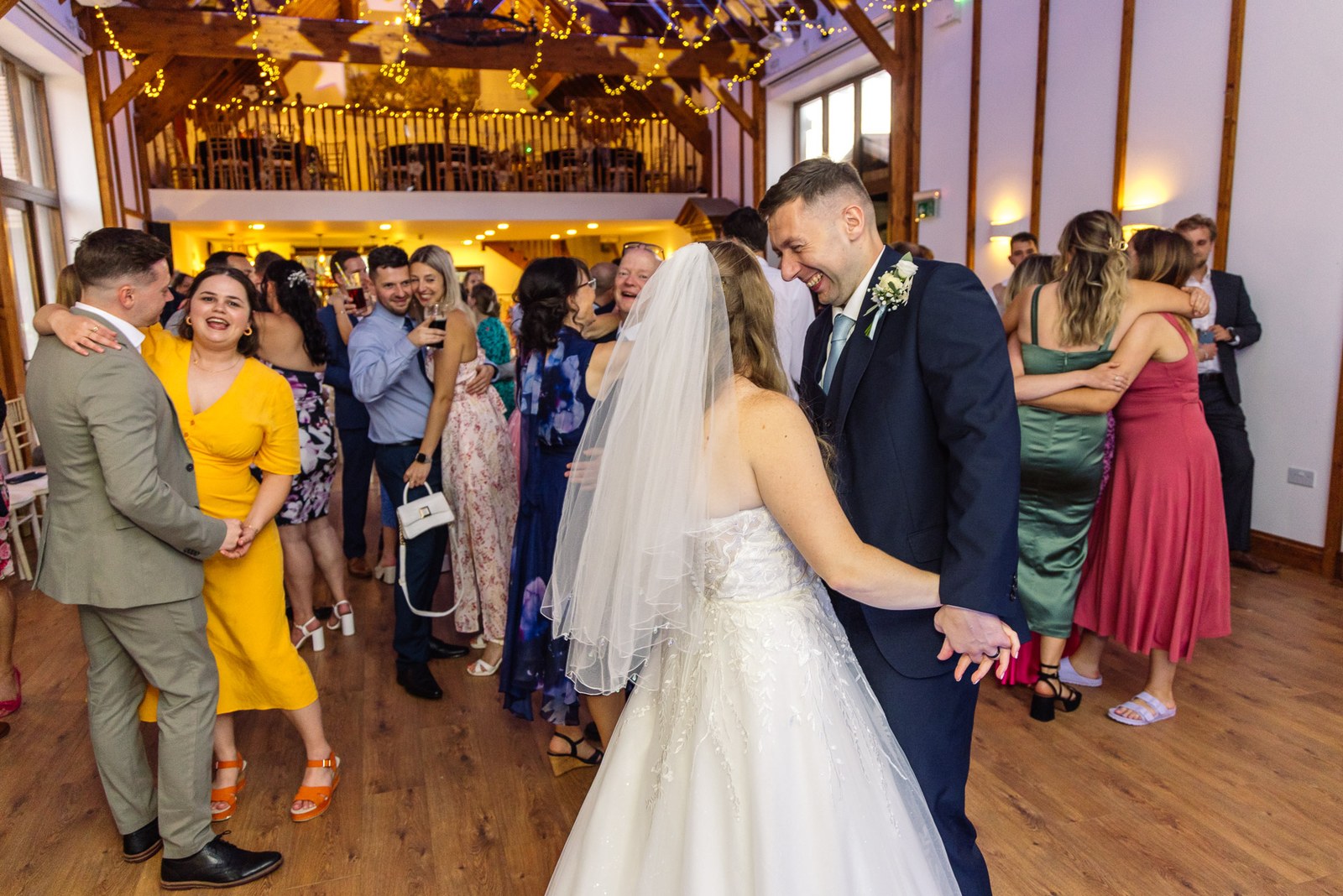 The first dance in the barn at Winters Tale Country Barn as guests gather