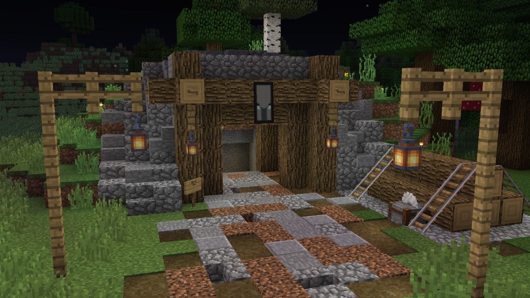 Mine Entrance in Survival Minecraft
